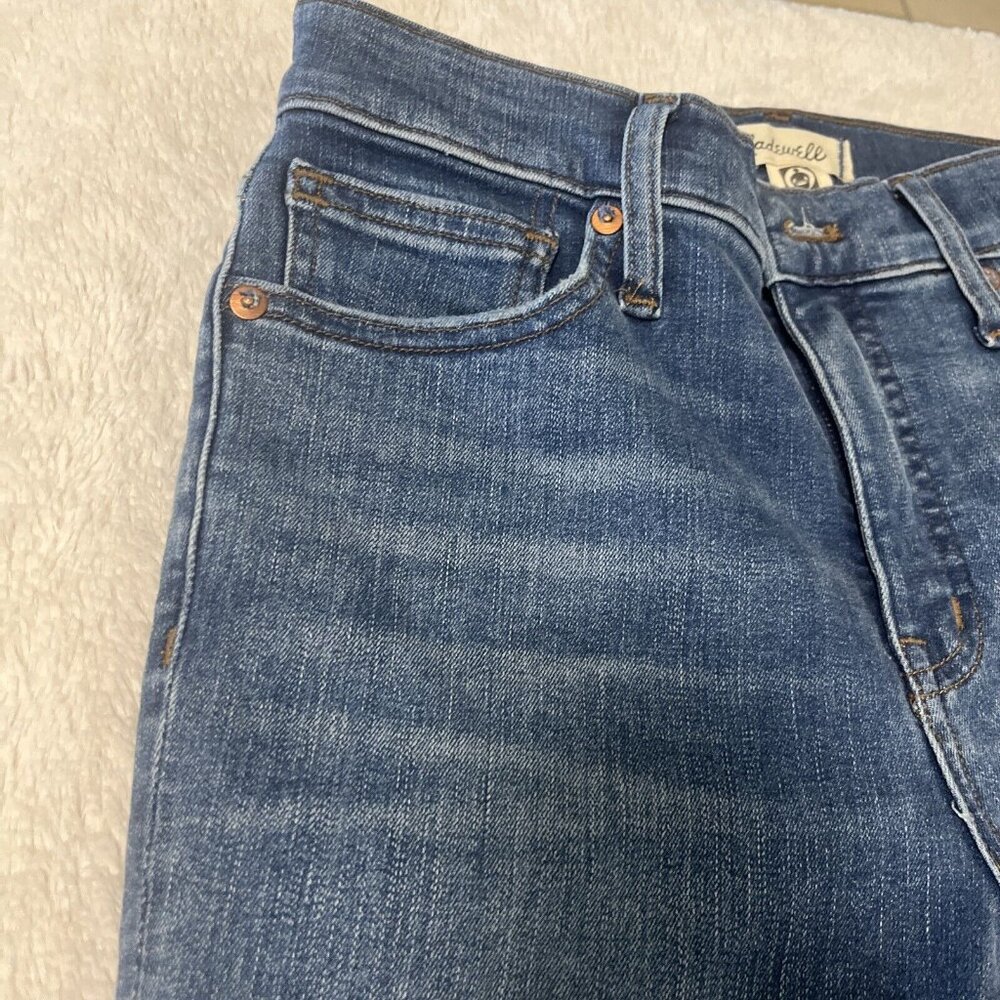 Madewell Blue Denim 9" Mid-Rise Skinny Jeans Womens Casual Medium Wash Size 26 - Picture 4 of 16